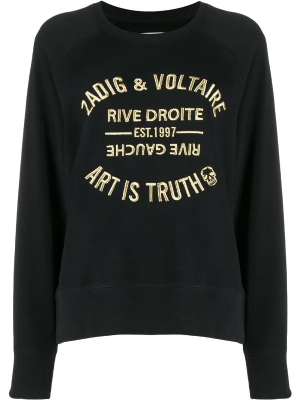 Zadig & Voltaire Black Sweatshirt with Gold Logo